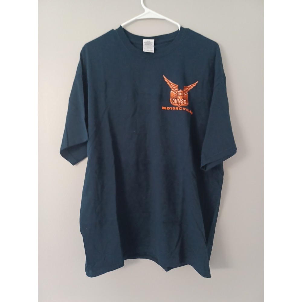 Big Johnson Motorcycles Mens Size XL Blue Short Sleeve Tee Shirt